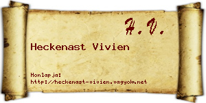 Heckenast Vivien névjegykártya